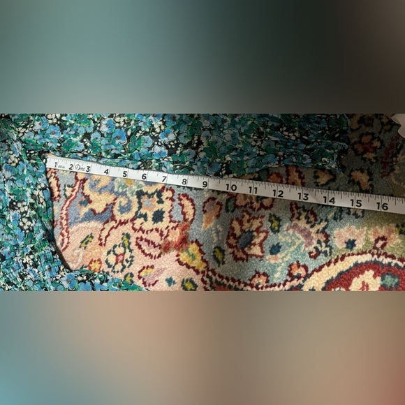 Zara Sheer Mini Dress Plunging Neck V Long Sleeve Tiered Ruffle Women’s Small - Picture 6 of 10